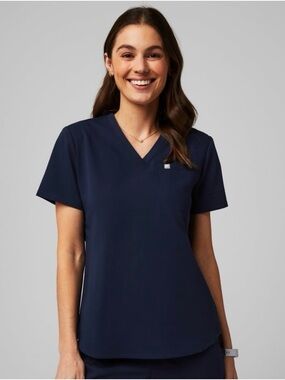 Fabletics Navy V-Neck Scrub Set